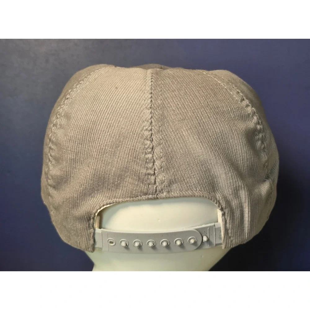 Vintage Penn State Trucker Hat Cap Corduroy Snapback Gray Made in USA